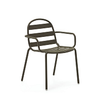 Joncols Уличный алюминиевый стул с зеленой отделкой 