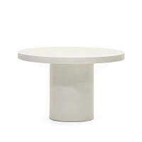 Aiguablava Круглый стол из белого цемента Ø 120 см