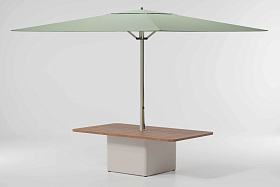 Стол+Основа для зонтика от солнца Kettal Objects. 