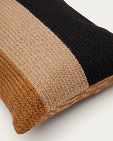 Saigua Чехол на подушку в черно-коричневую полоску