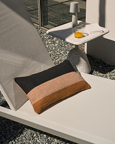 Saigua Чехол на подушку в черно-коричневую полоску