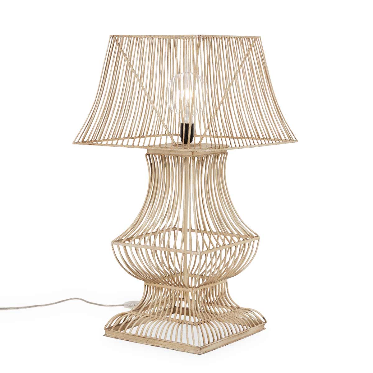 Белая настольная лампа Simone