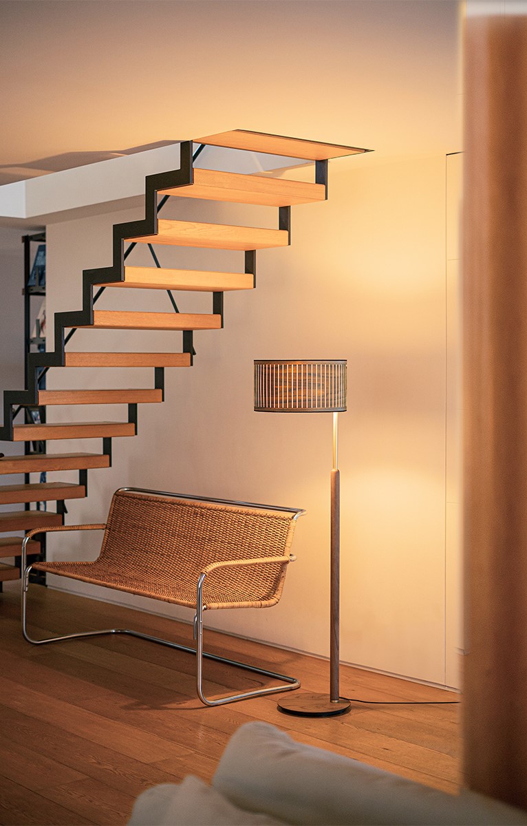 Торшер Autumn орех/латунь