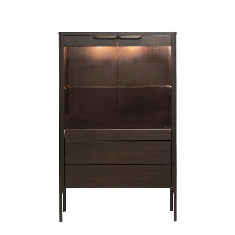 Витрина RONDA темный орех V36W1