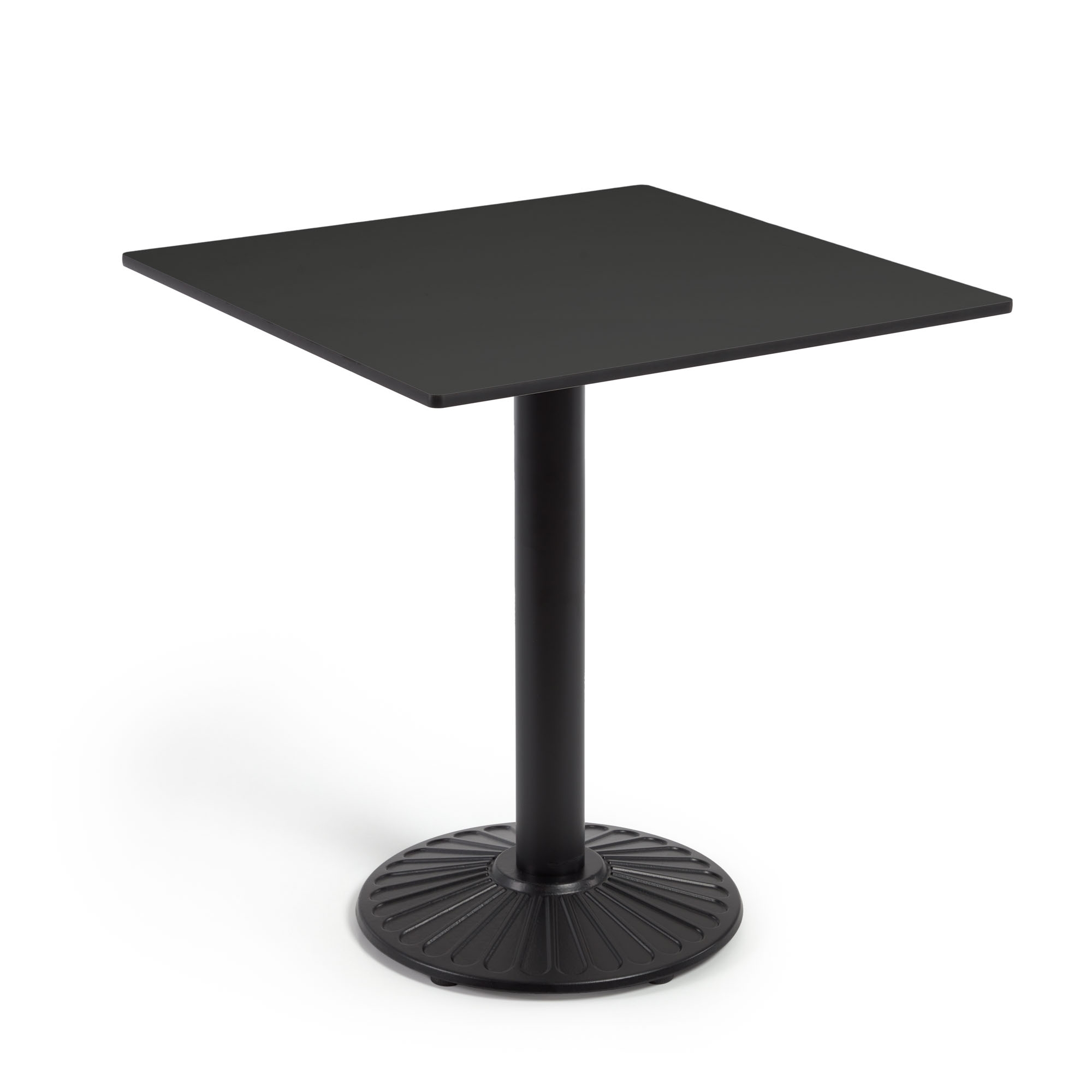 Tiaret Уличный стол черного цвета с металлической ножкой 68 x 68 см