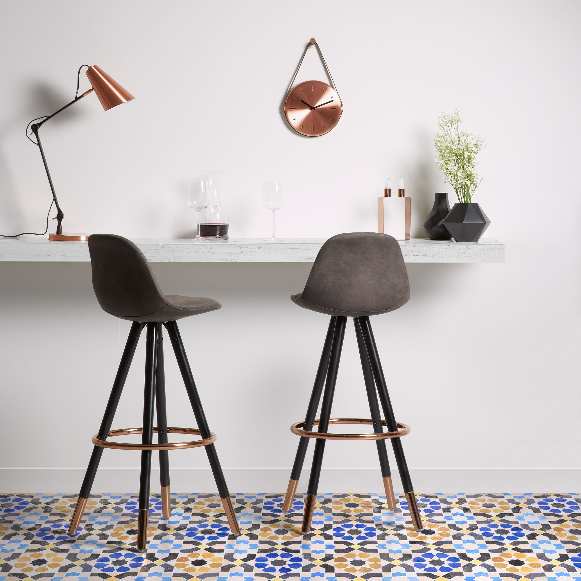 Барный стул Stag черное сидение