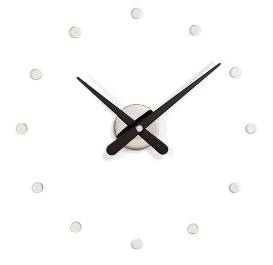 Настенные часы Rodon Mini L хром-черный