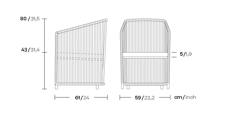 Уличное кресло Bitta Lounge KS7L00100