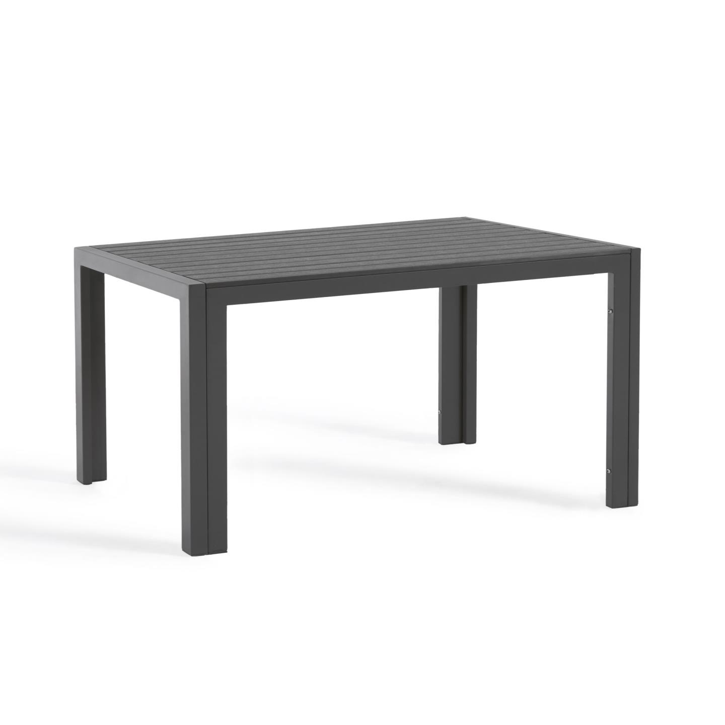 Sirley Уличный стол из черного алюминия 140 x 70 см