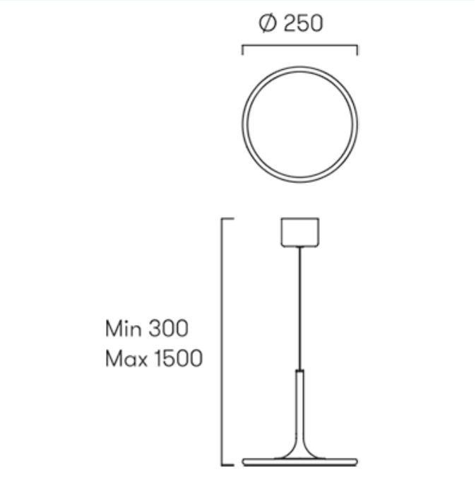 Подвесной светильник Net Ø250 00-A014-BW-M1