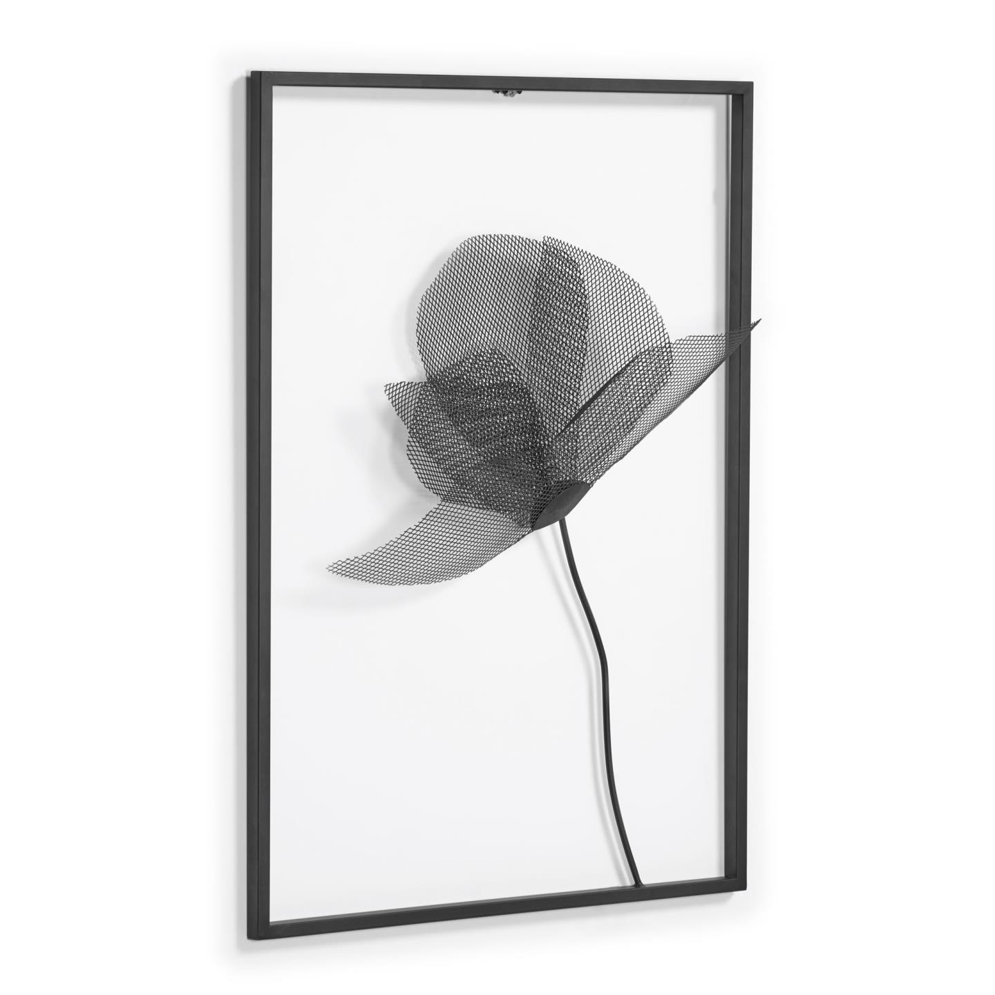 Настенная панель Nakita черная металлическая 40 x 46 cm