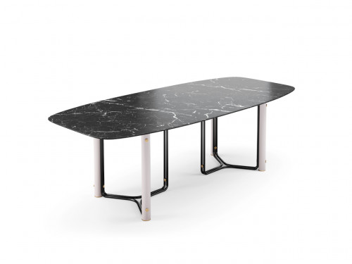 Обеденный стол Bamboo 240x110 мрамор Nero Marquina