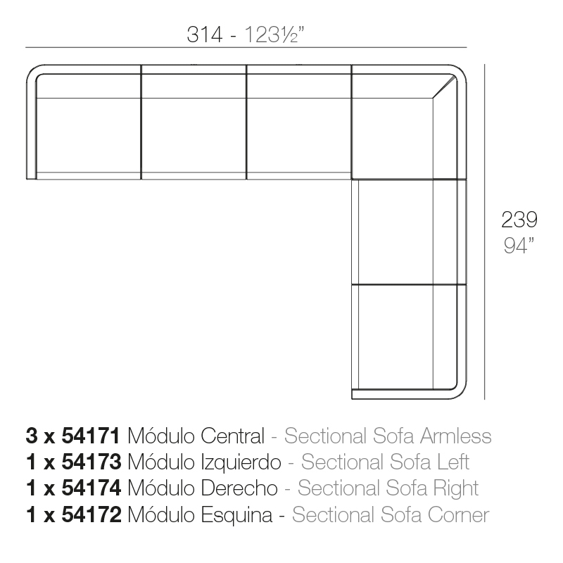 Модульный диван Ulm