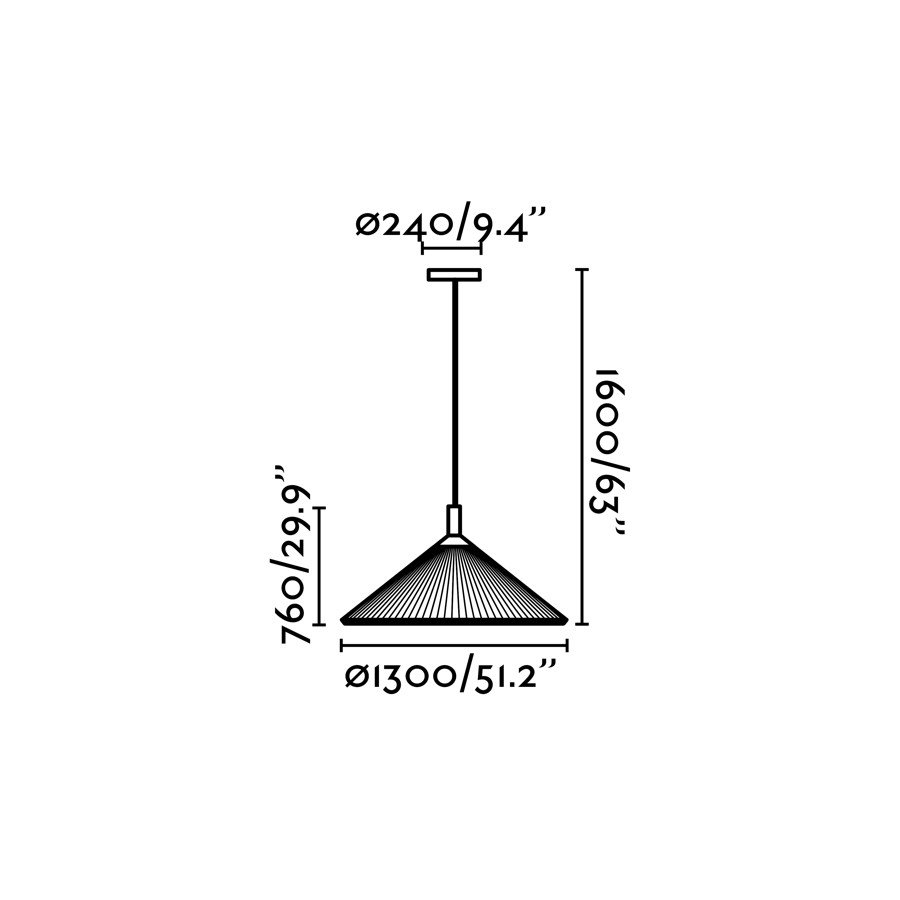Белый подвесной светильник Hue In ø130