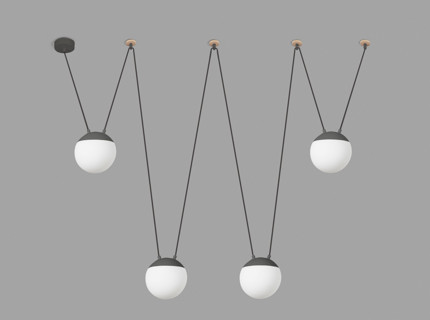 MINE SPACE Подвесной светильник серый 4 L