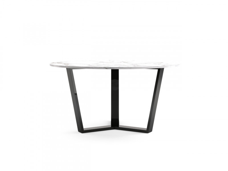 Обеденный стол Yarkon 150 Carrara мрамор/черный