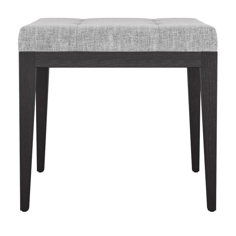 Пуфик MARBELLA шпон ореха W/серая рогожка