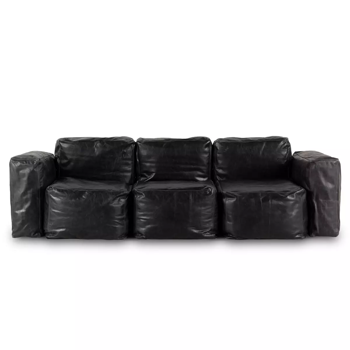 Черный кожаный диван Buffy трехместный от Francisco Segarra - купить за 640 990 руб. в интернет-магазине Barcelona Design