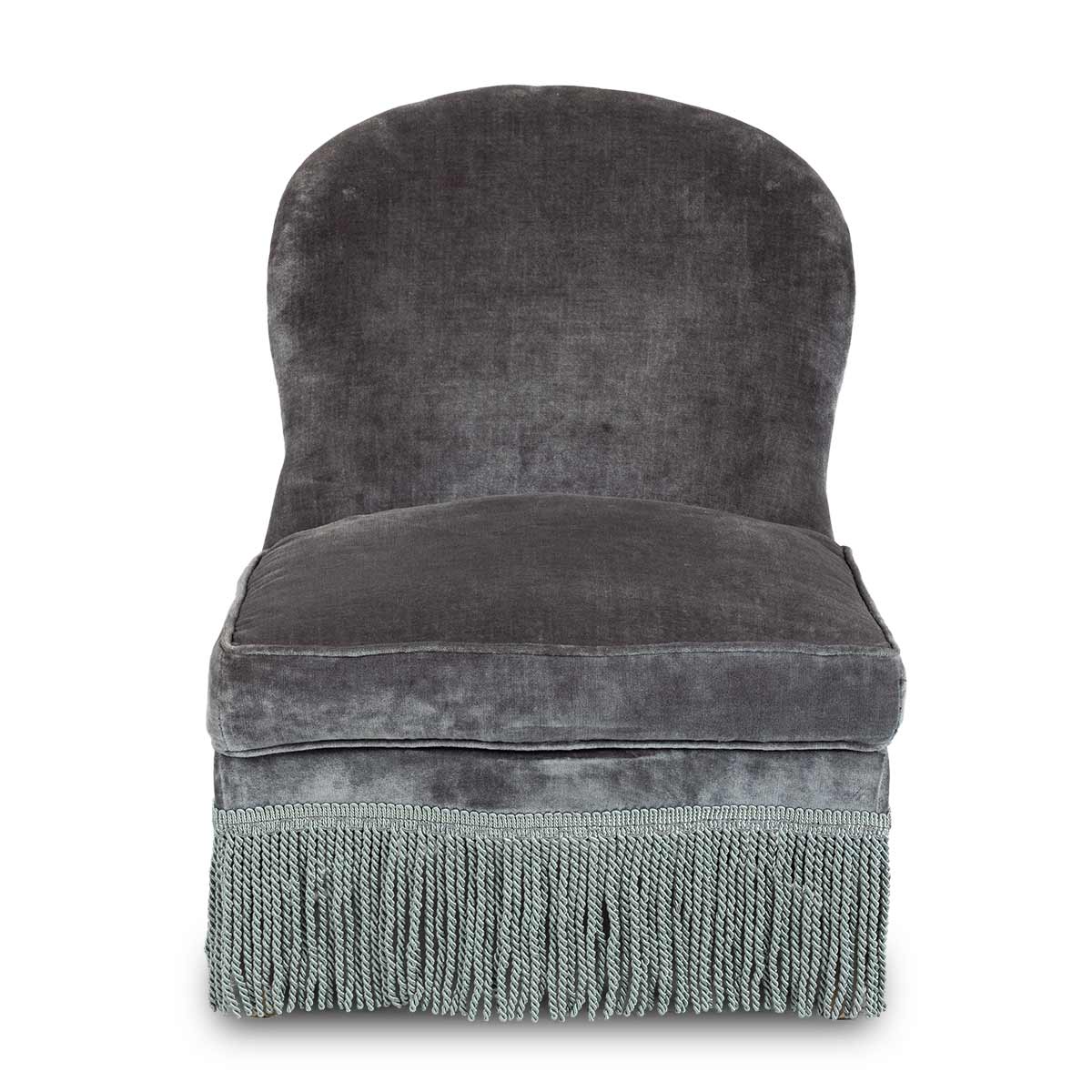 Синее бархатное кресло Velvet