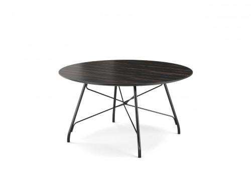 Обеденный стол Orchard 150 Macassar Ebony/черный/никель