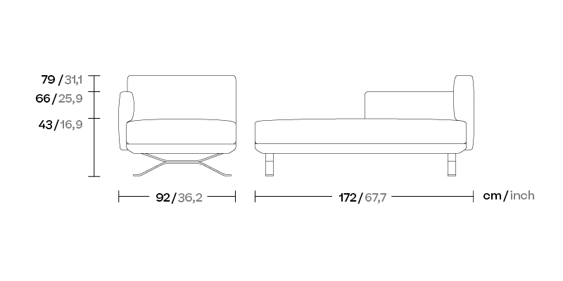 Уличная кровать Boma правая KS2500500