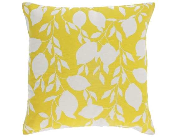 Чехол для подушки Etel 100% желтый с белыми лимонами 45 x 45 cm