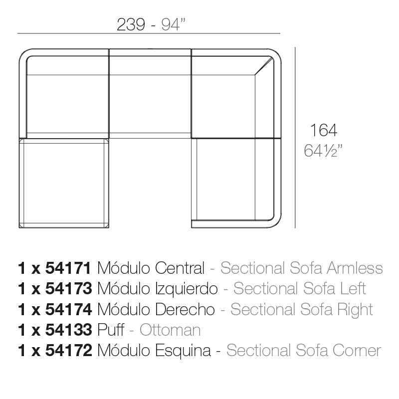 Модульный диван Ulm