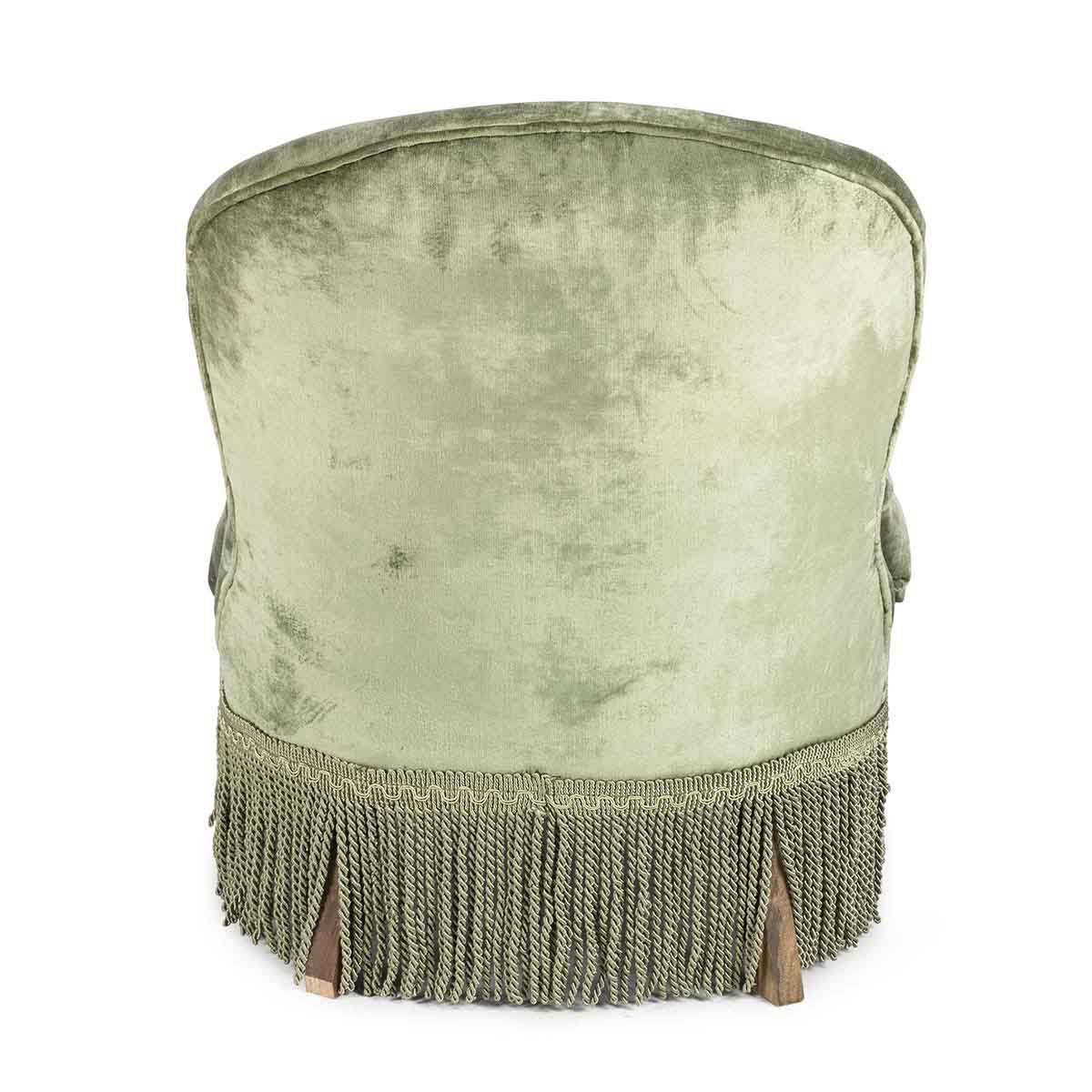 Кресло из зеленого бархата Velvet