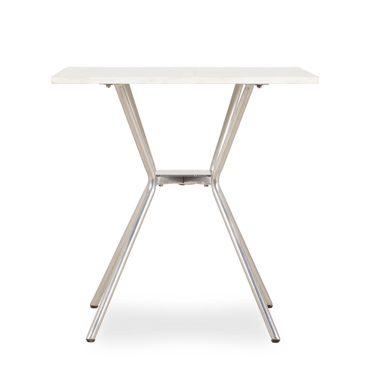 Квадратный стол Monika белый мрамор