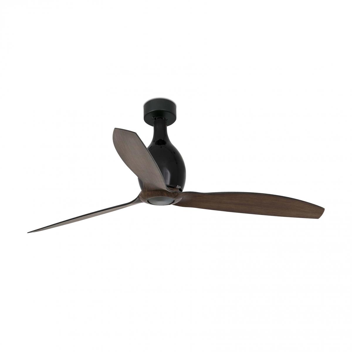 Матово-черный / деревянный потолочный вентилятор Mini Eterfan