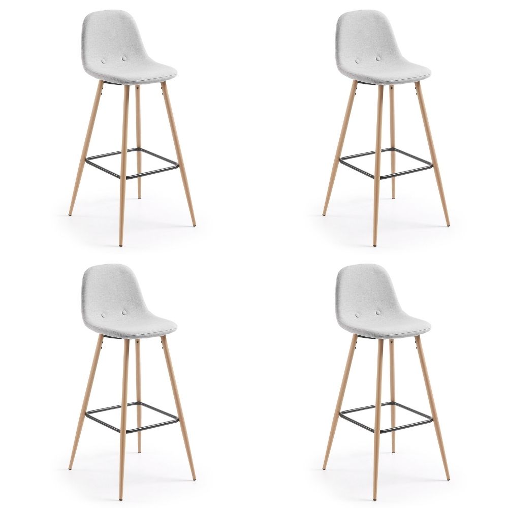 4 барных стула Nilson (комплект) светло-серый