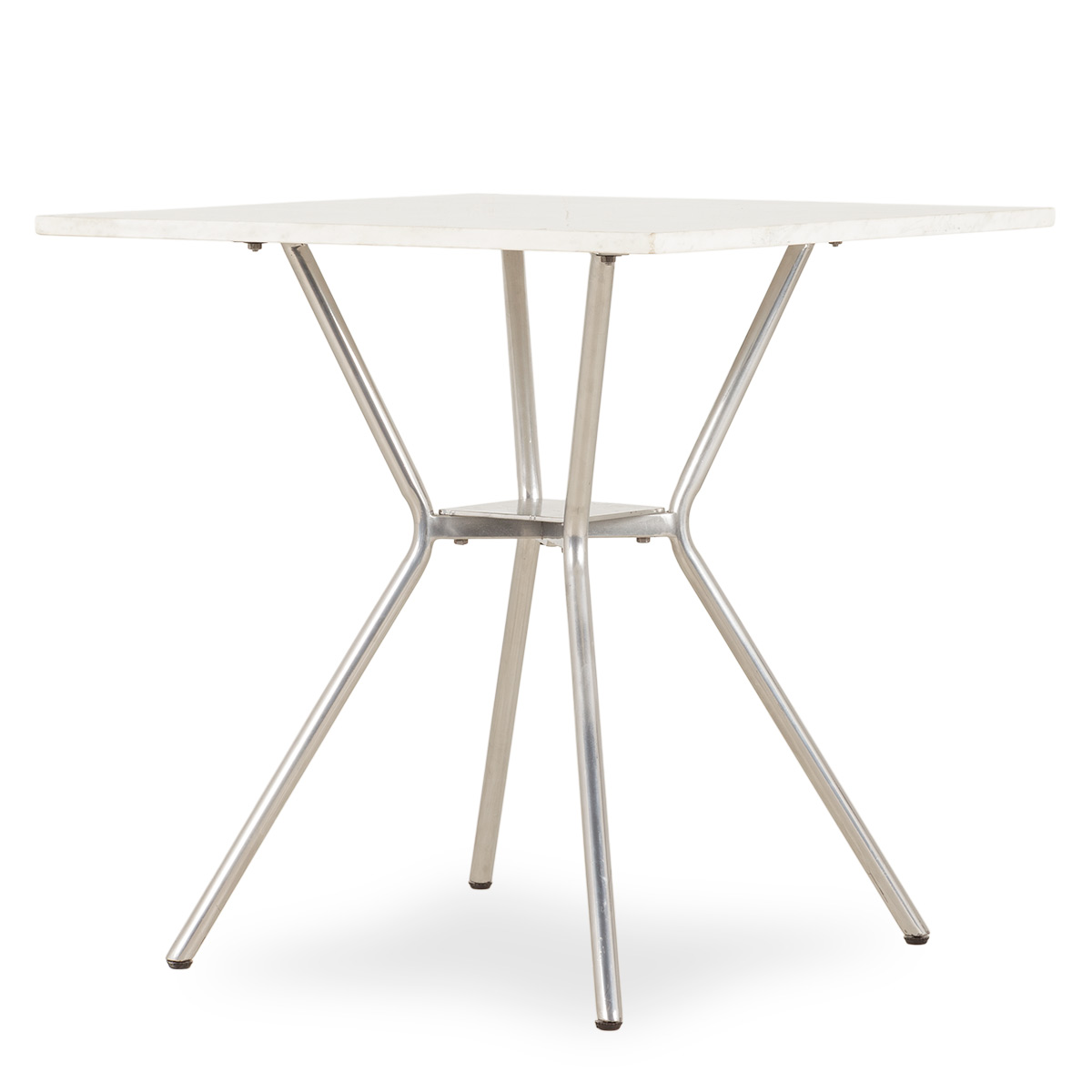 Квадратный стол Monika белый мрамор