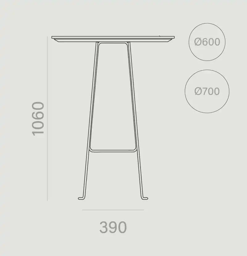 Высокий столик Nook Ø70