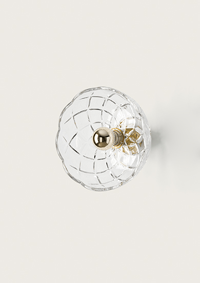 Бра Lotto Ø15 прозрачное стекло/латунный металл
