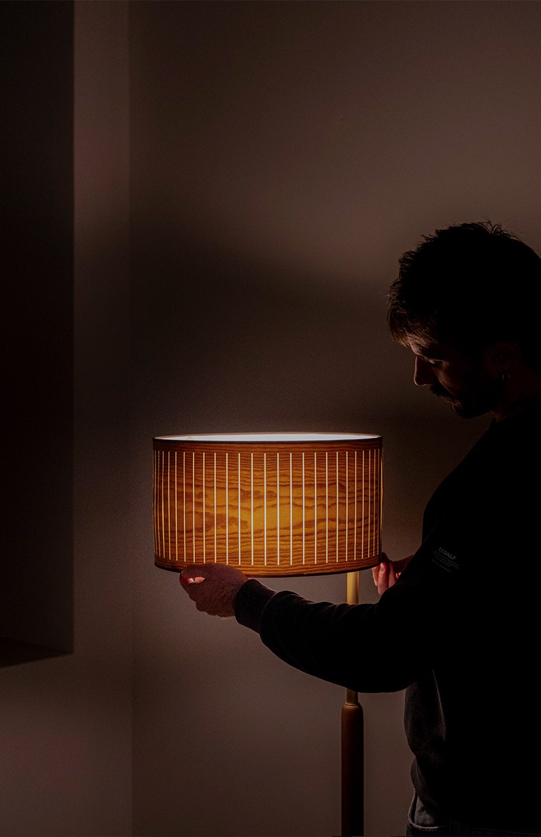 Торшер Autumn орех/латунь