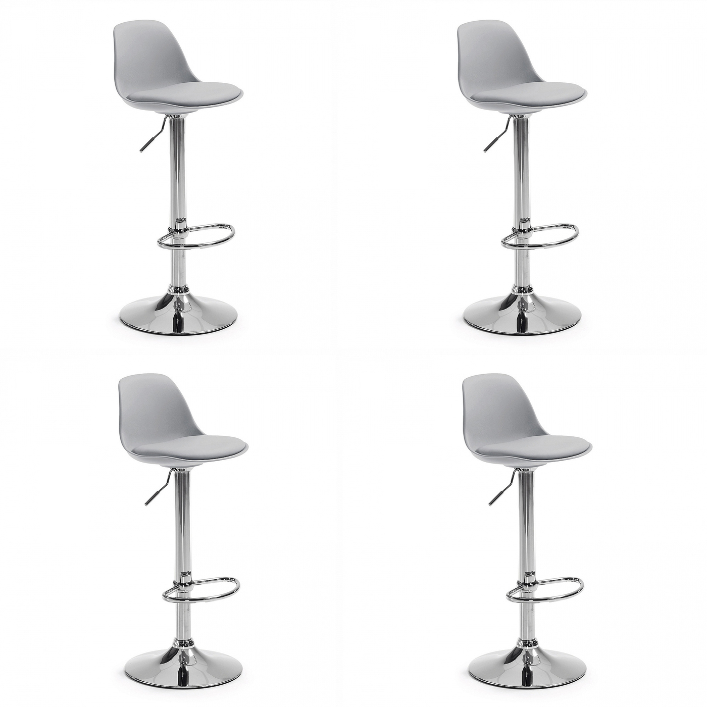 4 барных стула Orlando (комплект) серый