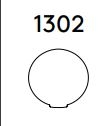 Плафон 1302/200/TR Ø 20 cm прозрачное стекло
