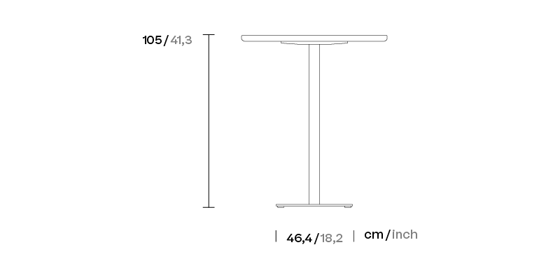 Барный столик Net Ø80 тик KS6800600