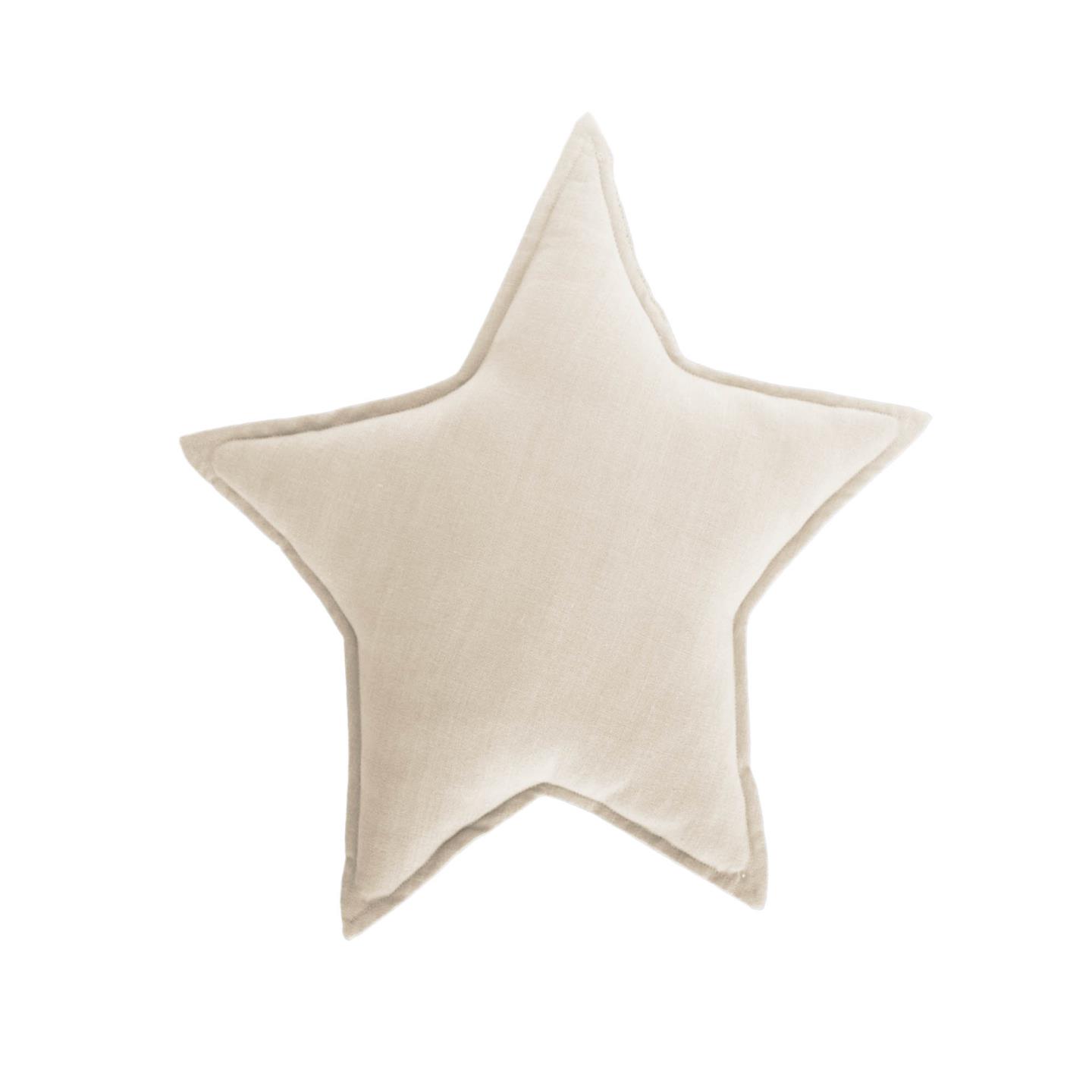 Подушка Noor бежевая в форме звезды 44 x 30 см