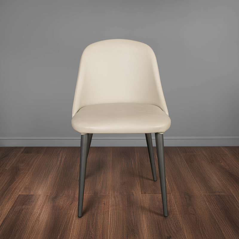 Стул MARBELLA серый матовый лак, экокожа 78