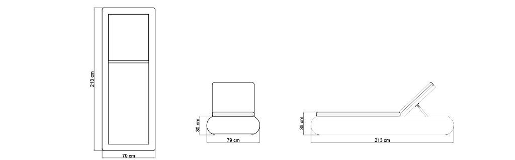 Лежак Dynasty WHITE mushroom