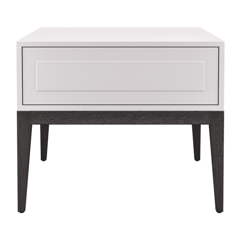 Приставной столик MARBELLA шпон ореха W, матовый серо-бежевый лак