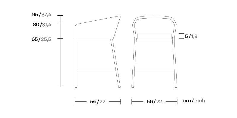 Полубарный стул Bitta KS7002800