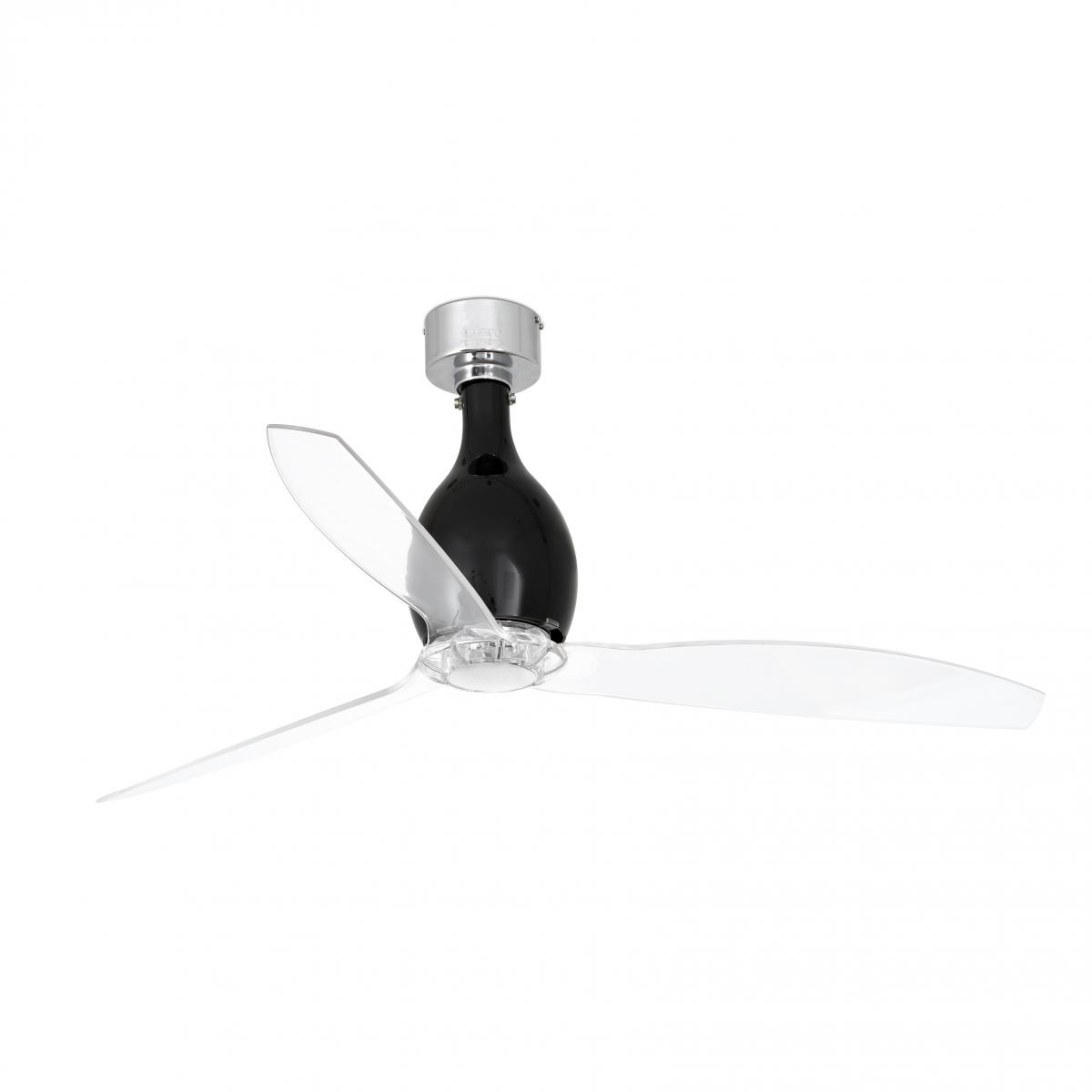 Глянцевый / прозрачный черный потолочный вентилятор Mini Eterfan