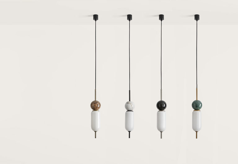 Подвес Anet золотой - зеленый мрамор