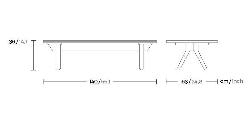 Журнальный столик Vieques массив KS4101500