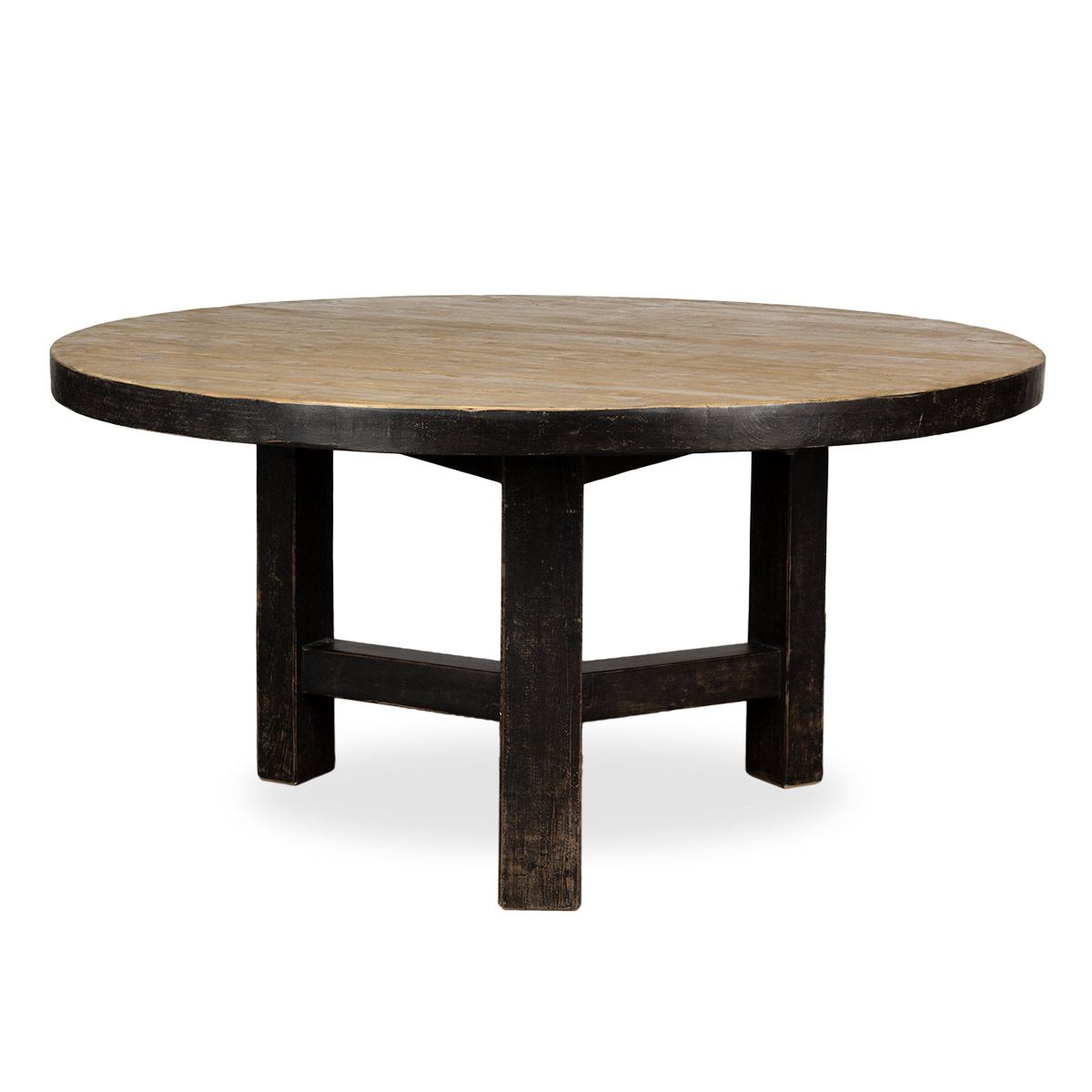 Стол Sonsu черный ваби-саби Ø150