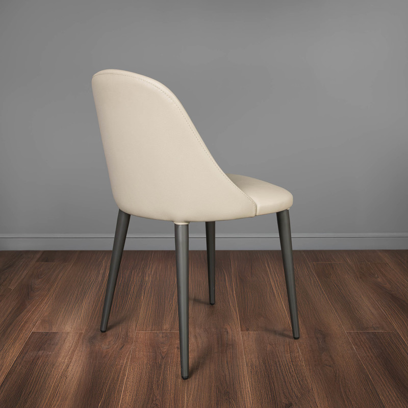 Стул MARBELLA серый матовый лак, экокожа 78