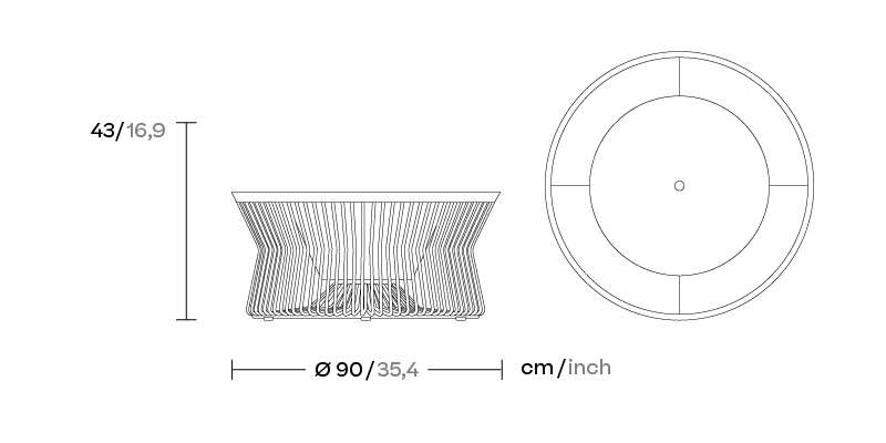 Костровая чаша Kettal Objects KS5701800 07C Sand Dune