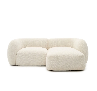 Модульный 2-местный диван Martina цвета экрю с правым шезлонгом 230 см